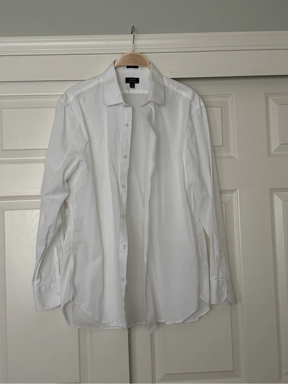 J. Crew Men’s White Dress Shirt - Classic Button-Down